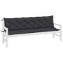 Cojines de banco de jardín 2 uds tela Oxford negro 200x50x7 cm en Decoración | Comprar online en Foru.es