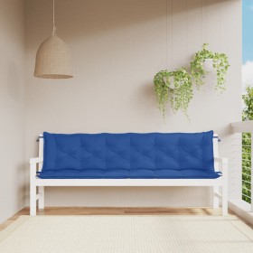 Cojines de banco de jardín 2 uds tela Oxford azul 200x50x7 cm en Decoración | Comprar online en Foru.es