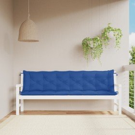 Cojines de banco de jardín 2 uds tela Oxford azul 200x50x7 cm en Decoración | Comprar online en Foru.es