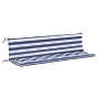 Cojines banco jardín 2 uds tela a rayas azul blanco 200x50x7 cm en Decoración | Comprar online en Foru.es