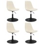 Sillas de comedor giratorias 4 unidades terciopelo color crema de vidaXL, Sillas de comedor - Ref: Foro24-338389, Precio: 292...