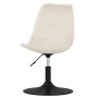 Sillas de comedor giratorias 4 unidades terciopelo color crema de vidaXL, Sillas de comedor - Ref: Foro24-338389, Precio: 292...