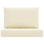 Cojines para palés 2 unidades tela Oxford blanco crema en Decoración | Comprar online en Foru.es