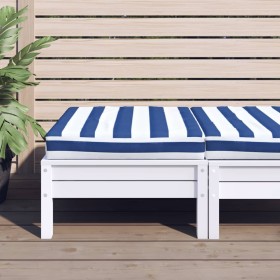 Cojín para palets tela Oxford a rayas azul y blanco 60x60x8 cm en Decoración | Comprar online en Foru.es