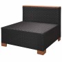 Set muebles de jardín 8 piezas y cojines ratán sintético negro de vidaXL, Conjuntos de jardín - Ref: Foro24-42758, Precio: 80...