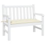 Cojín de banco de jardín tela Oxford blanco crema 110x50x7 cm en Decoración | Comprar online en Foru.es