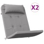 Cojines para silla Adirondack 2 uds tela Oxford gris en Decoración | Comprar online en Foru.es