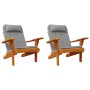 Cojines para silla Adirondack 2 uds tela Oxford gris en Decoración | Comprar online en Foru.es
