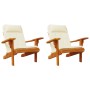 Cojines para silla Adirondack 2 uds tela Oxford color crema en Decoración | Comprar online en Foru.es