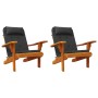 Cojines para silla Adirondack 2 uds tela Oxford negro en Decoración | Comprar online en Foru.es