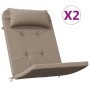 Cojines para silla Adirondack 2 uds tela Oxford gris taupe en Decoración | Comprar online en Foru.es
