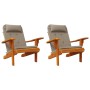 Cojines para silla Adirondack 2 uds tela Oxford gris taupe en Decoración | Comprar online en Foru.es