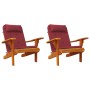 Cojines para silla Adirondack 2 uds tela Oxford rojo tinto en Decoración | Comprar online en Foru.es
