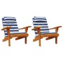 Cojines silla Adirondack 2 uds tela Oxford a rayas azul blanco en Decoración | Comprar online en Foru.es