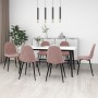 Sillas de comedor 6 unidades terciopelo rosa de vidaXL, Sillas de comedor - Ref: Foro24-3082885, Precio: 332,75 €, Descuento: %