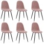 Sillas de comedor 6 unidades terciopelo rosa de vidaXL, Sillas de comedor - Ref: Foro24-3082885, Precio: 332,75 €, Descuento: %