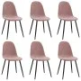 Sillas de comedor 6 unidades terciopelo rosa de vidaXL, Sillas de comedor - Ref: Foro24-3082885, Precio: 326,88 €, Descuento: %