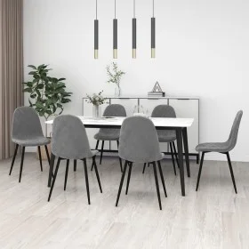 Swivel dining chairs 6 pcs light gray velvet by vidaXL, dining chairs - Ref: Foro24-3082881, Price: 278,72 €, Discount: %