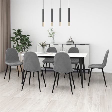 Sillas de comedor giratorias 6 uds terciopelo gris claro de vidaXL, Sillas de comedor - Ref: Foro24-3082881, Precio: 282,89 €...