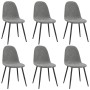 Sillas de comedor giratorias 6 uds terciopelo gris claro de vidaXL, Sillas de comedor - Ref: Foro24-3082881, Precio: 282,89 €...