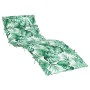 Cojín de tumbona de tela Oxford estampado de hojas 180x60x4 cm en Decoración | Comprar online en Foru.es