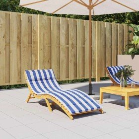 Cojín de tumbona tela Oxford a rayas azul y blanco 180x60x4 cm en Decoración | Comprar online en Foru.es