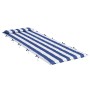 Cojín de tumbona tela Oxford a rayas azul y blanco 180x60x4 cm en Decoración | Comprar online en Foru.es