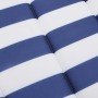 Cojín de tumbona tela Oxford a rayas azul y blanco 180x60x4 cm en Decoración | Comprar online en Foru.es