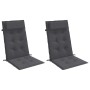Cojines de silla respaldo alto 2 uds tela Oxford gris antracita en Decoración | Comprar online en Foru.es