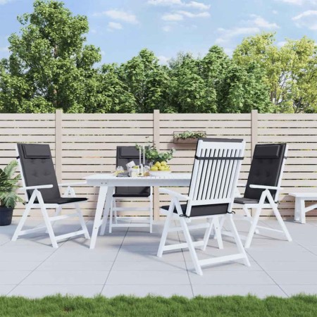 Cojines de silla respaldo alto 4 uds tela Oxford gris antracita en Decoración | Comprar online en Foru.es