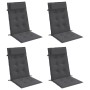 Cojines de silla respaldo alto 4 uds tela Oxford gris antracita en Decoración | Comprar online en Foru.es