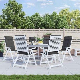 Cojines de silla respaldo alto 6 uds tela Oxford gris antracita en Decoración | Comprar online en Foru.es