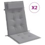 Cojines de silla con respaldo alto 2 uds tela Oxford gris en Decoración | Comprar online en Foru.es