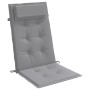 Cojines de silla con respaldo alto 2 uds tela Oxford gris en Decoración | Comprar online en Foru.es