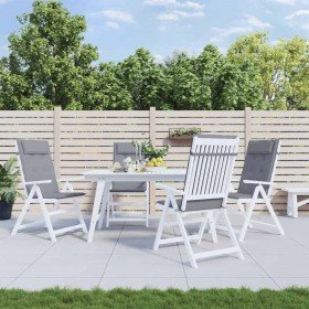 Cojines de silla con respaldo alto 4 uds tela Oxford gris en Decoración | Comprar online en Foru.es