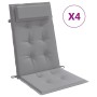 Cojines de silla con respaldo alto 4 uds tela Oxford gris en Decoración | Comprar online en Foru.es