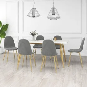 Sillas de comedor giratorias 6 uds terciopelo gris claro de vidaXL, Sillas de comedor - Ref: Foro24-3082870, Precio: 322,22 €...