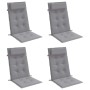 Cojines de silla con respaldo alto 4 uds tela Oxford gris en Decoración | Comprar online en Foru.es