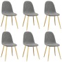 Sillas de comedor giratorias 6 uds terciopelo gris claro de vidaXL, Sillas de comedor - Ref: Foro24-3082870, Precio: 327,32 €...