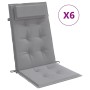 Cojines de silla con respaldo alto 6 uds tela Oxford gris en Decoración | Comprar online en Foru.es