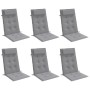 Cojines de silla con respaldo alto 6 uds tela Oxford gris en Decoración | Comprar online en Foru.es