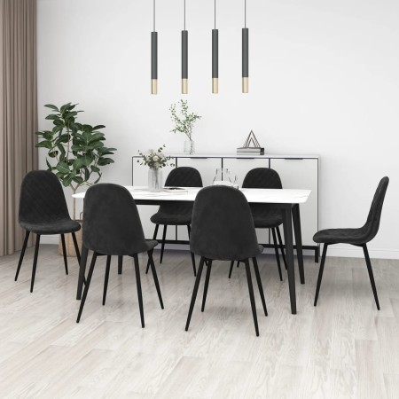 Silla de comedor 6 unidades terciopelo negro de vidaXL, Sillas de comedor - Ref: Foro24-3082887, Precio: 330,50 €, Descuento: %