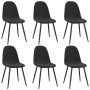 Silla de comedor 6 unidades terciopelo negro de vidaXL, Sillas de comedor - Ref: Foro24-3082887, Precio: 330,50 €, Descuento: %
