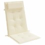 Cojines de silla respaldo alto 4 uds tela Oxford color crema en Decoración | Comprar online en Foru.es