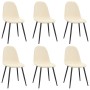 Sillas de comedor 6 unidades terciopelo blanco crema de vidaXL, Sillas de comedor - Ref: Foro24-3082890, Precio: 304,34 €, De...