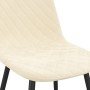 Sillas de comedor 6 unidades terciopelo blanco crema de vidaXL, Sillas de comedor - Ref: Foro24-3082890, Precio: 304,34 €, De...
