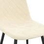 Sillas de comedor 6 unidades terciopelo blanco crema de vidaXL, Sillas de comedor - Ref: Foro24-3082890, Precio: 293,88 €, De...