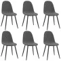 Esszimmerstühle 6 Einheiten dunkelgrauer Samt von vidaXL, Essstühle - Ref: Foro24-3082882, Preis: 318,52 €, Rabatt: %