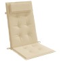 Cojines de silla con respaldo alto 6 uds tela Oxford beige en Decoración | Comprar online en Foru.es