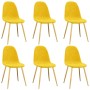 Sillas de comedor 6 uds terciopelo amarillo mostaza de vidaXL, Sillas de comedor - Ref: Foro24-3082877, Precio: 329,77 €, Des...